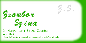 zsombor szina business card